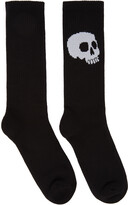 Thumbnail for your product : Palm Angels Black & White Skull Socks