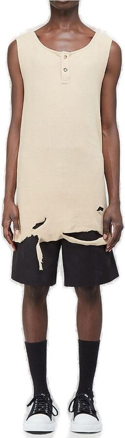 Youths in Balaclava Sleeveless Damaged Vest