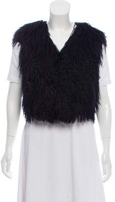 Gucci Cropped Shearling Vest