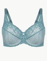 Thumbnail for your product : Marks and Spencer Floral Jacquard Lace Non-Padded Full Cup Bra DD-H
