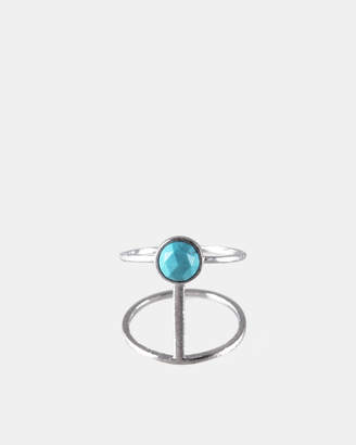 Wanderlust + Co Sigma XL Silver & Turquoise Ring