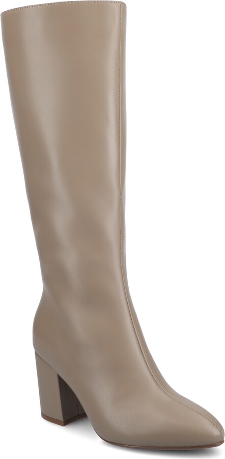 Journee Collection Women's Ameylia Wide Width Block Heel Knee High Boots