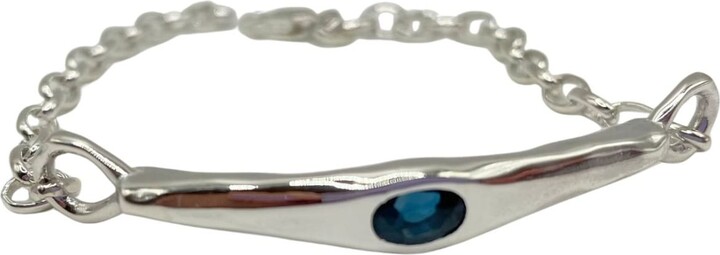 Amy Delson Jewelry Blue / Silver Blake - London Blue Topaz Sterling Silver Adjustable Bracelet