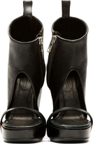 Thumbnail for your product : Rick Owens Black Leather Covered Wedge Heels