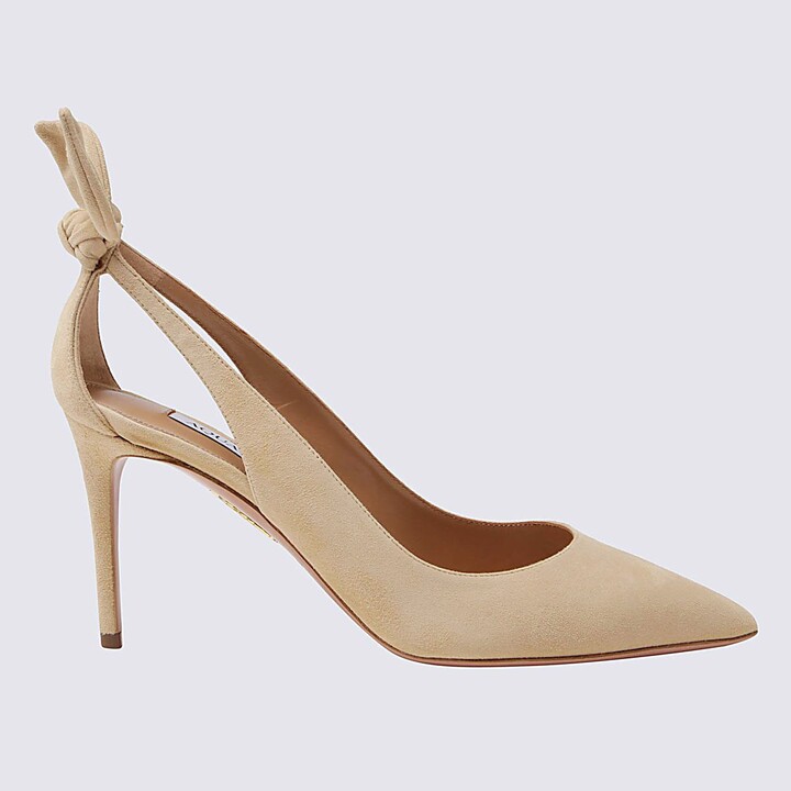 aquazzura nude pumps