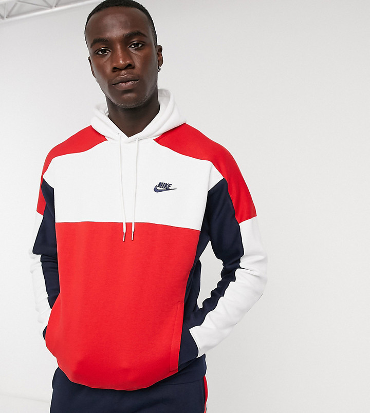 nike sweater blue red and white