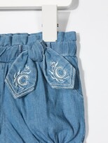 Thumbnail for your product : Chloé Children Bow-Detail Denim Shorts