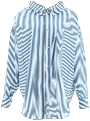 Balenciaga maxi swing shirt with logo - ShopStyle