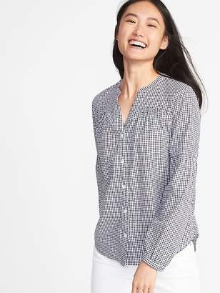 Old Navy Relaxed Smocked Button-Front Shirt for Women
