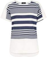Thumbnail for your product : *Quiz Navy And White Striped Short Sleeve Top