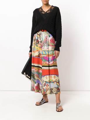 Etro flared cropped trousers