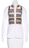 Thumbnail for your product : Valentino Embellished Long Sleeve Top White Embellished Long Sleeve Top