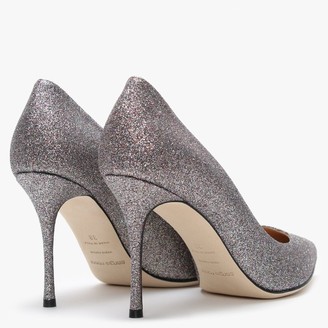 Sergio Rossi Godiva 90 Multicoloured Glitter High Heel Court Shoes