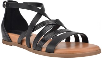 Nine West Women's Cealiah Strappy Flat Sandals Women's Shoes