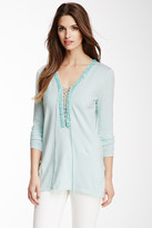 Thumbnail for your product : Magaschoni Lace-Up Beaded Front Tunic