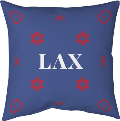 Khieu Los Angeles Basketball Colors Blue Cotton Twill Pillow 14 Inch