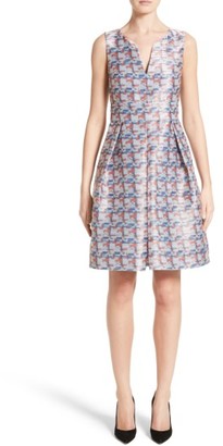 Armani Collezioni Women's Pixel Print Fit & Flare Dress