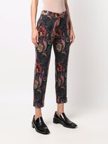 Thumbnail for your product : Etro Paisley-Print Cropped Trousers