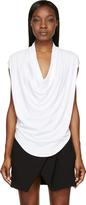 Thumbnail for your product : Helmut Lang White Cowl Kinetic Sleeveless T-Shirt