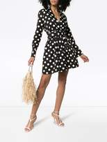 Thumbnail for your product : Rebecca De Ravenel Polka Dot Belted Silk Dress