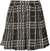 Thumbnail for your product : boohoo Petite Check Box Pleat Skater Skirt