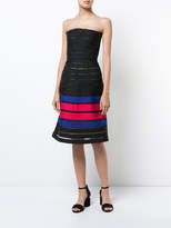 Thumbnail for your product : Oscar de la Renta horizontal stripe effect dress