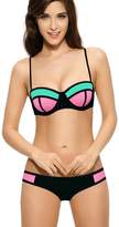 Thumbnail for your product : Ebuddy Women Structured Mesh Color Block Neoprene Wet Suit Bikini