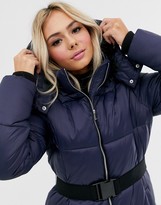 Thumbnail for your product : Pieces long line padded puffer jacket