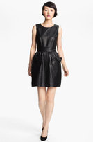 Thumbnail for your product : RED Valentino Bow Detail Leather Dress