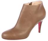 Thumbnail for your product : Christian Louboutin Leather Round-Toe Booties