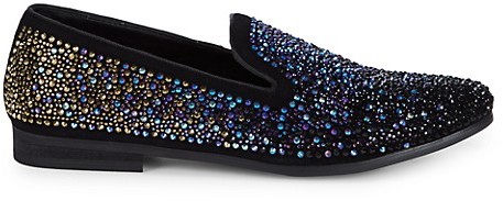 mens black smoking slippers