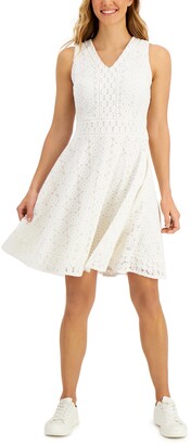 Charter Club Lace Fit & Flare Dress, Created for Macy's