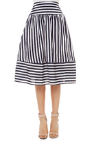 Thumbnail for your product : Romwe Striped A-line High-waisted Skirt