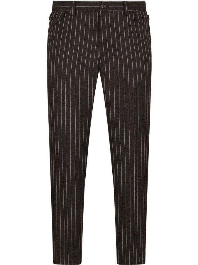 Men's Black Pinstripe Trousers | Shop the world's largest 