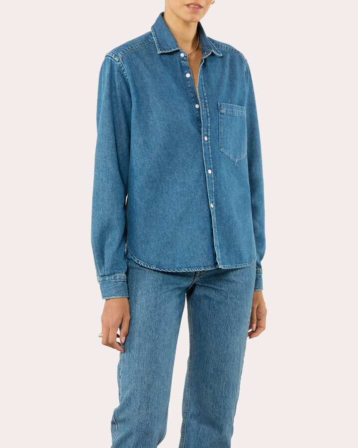 With Nothing Underneath The Classic Denim Shirt