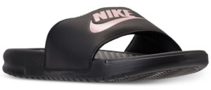 black nikes with rose gold swoosh