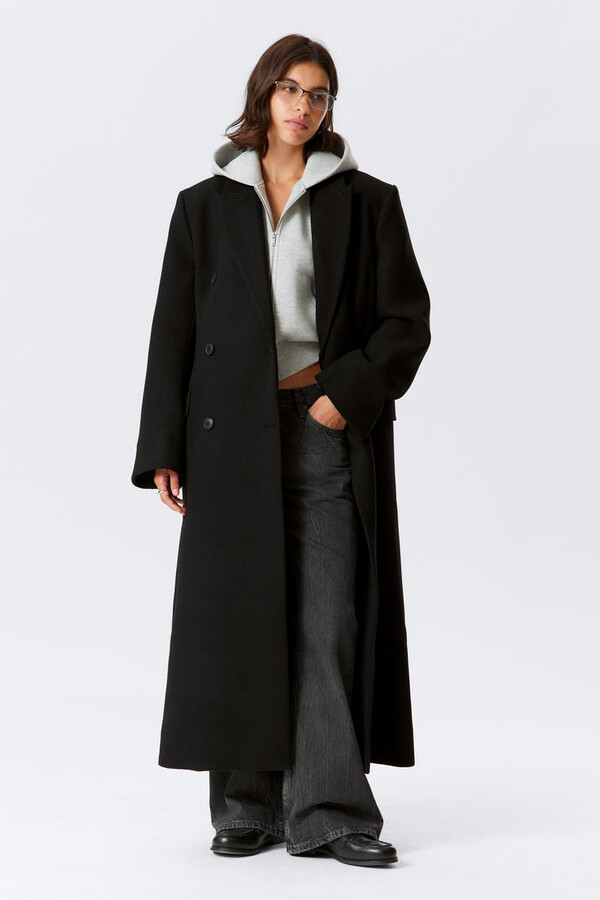 Weekday Oversized Double-Breasted Wool-Blend Coat ShopStyle