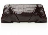 Thumbnail for your product : Judith Leiber pristine (PR Chocolate Brown Crocodile Clutch