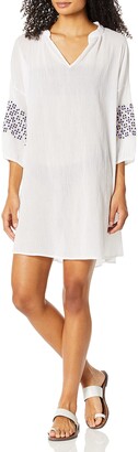 Seafolly Women's Standard Embroidery Sleeve Dress Swimsuit Cover Up