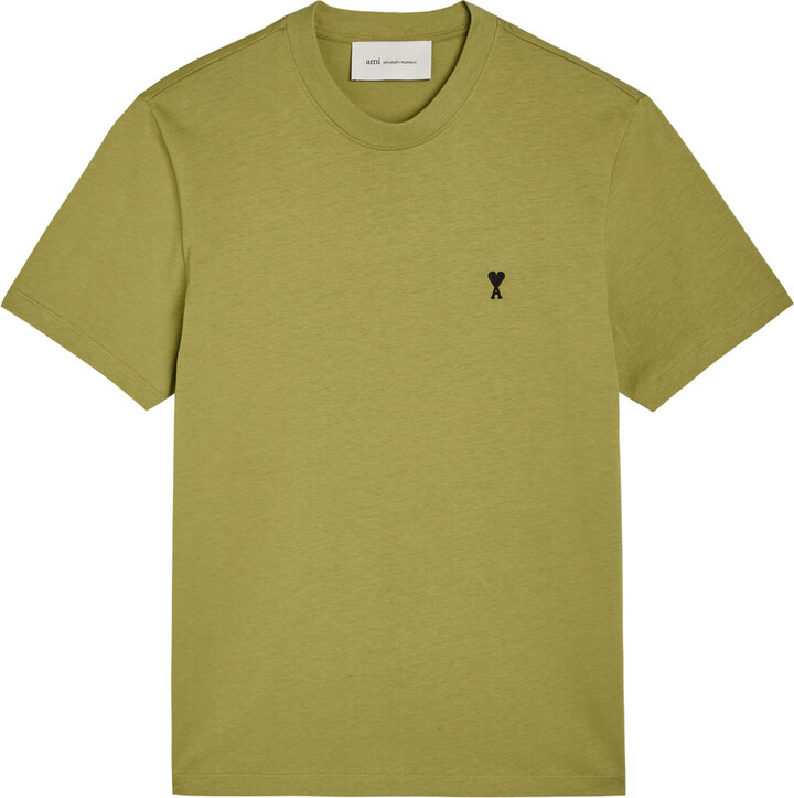 AMI Paris Logo-embroidered Cotton T-shirt