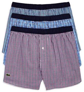 Lacoste Gingham Boxer Briefs - Pack of 3