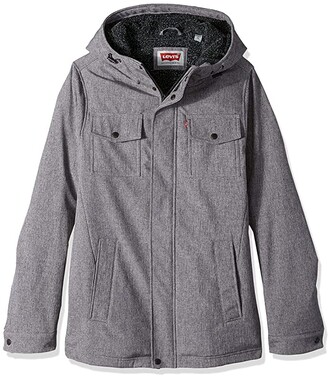 Levi's r Men's Size Tall Soft Shell Two Pocket Hooded Trucker Jacket with  Full Sherpa Lining - ShopStyle