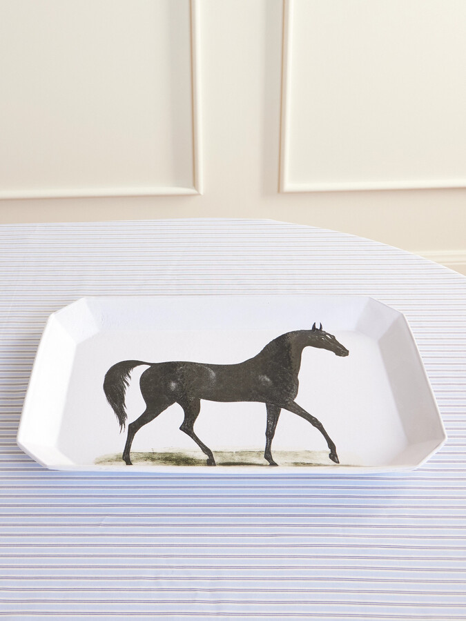 Astier De Villatte - + John Derian Horse Ceramic Platter - White