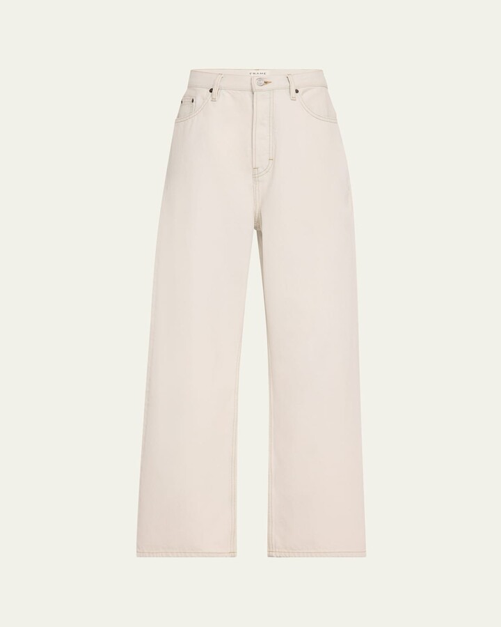 Men's White Denim Baggy Jeans