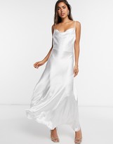 Thumbnail for your product : ASOS DESIGN satin maxi dress with strap back detail