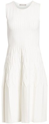 Lela Rose Sleeveless Pleated A-Line Dress