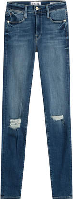 Frame Denim Le Skinny De Jeanne Distressed Jeans