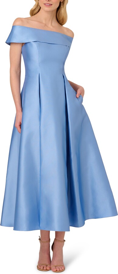 Off the Shoulder Mikado Gown
