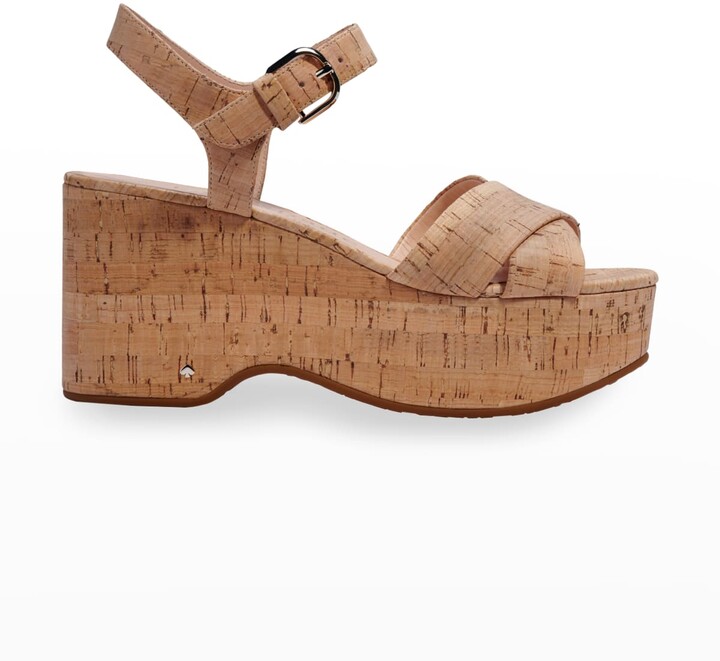 cork platform sandals