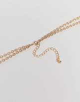 Thumbnail for your product : ASOS Curve DESIGN Curve body chain with filigree charms in gold